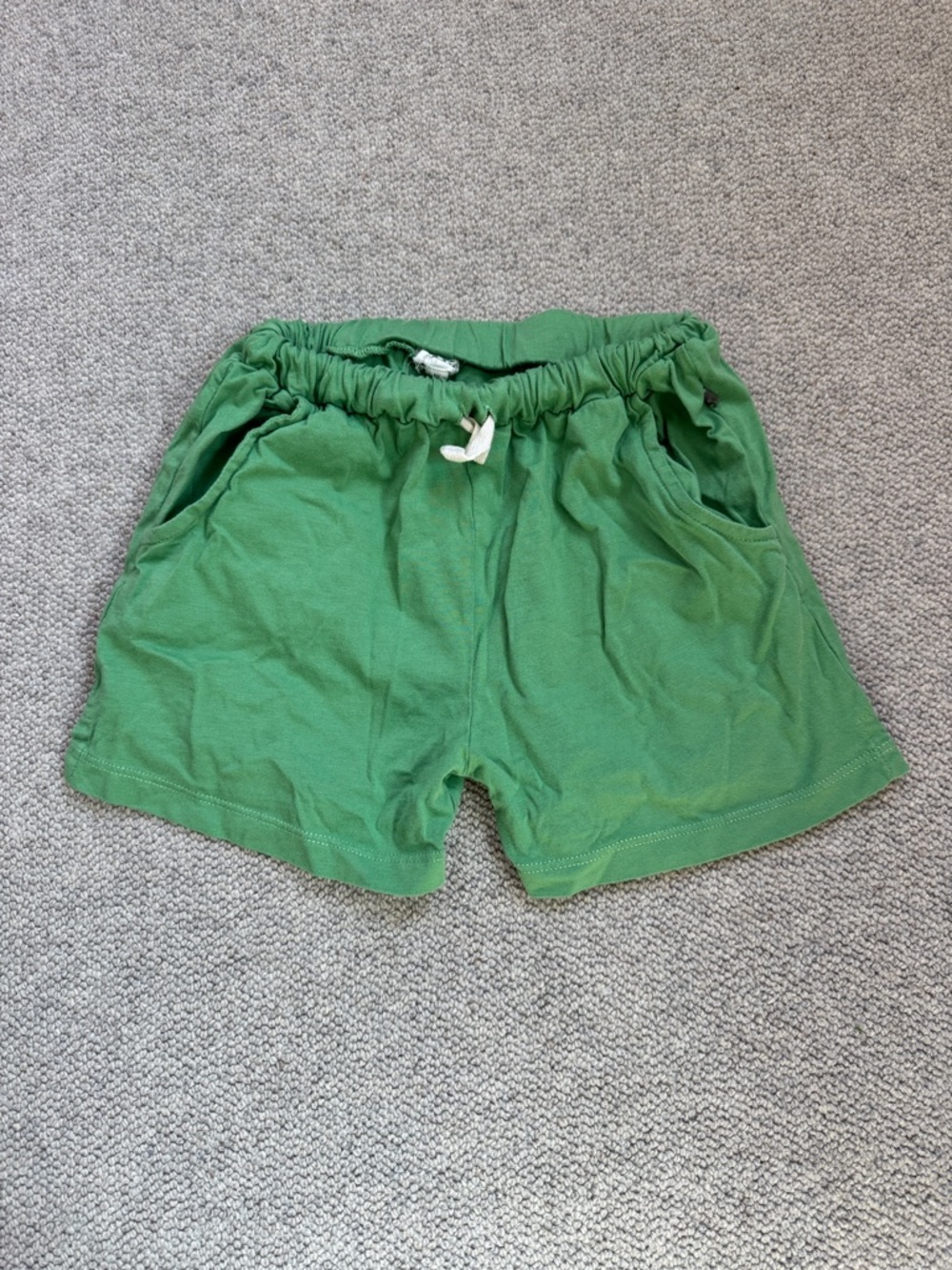 Oeuf Green Elastic Waist Shorts
